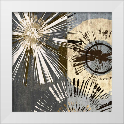 Outburst Tiles I White Modern Wood Framed Art Print by Burghardt, James