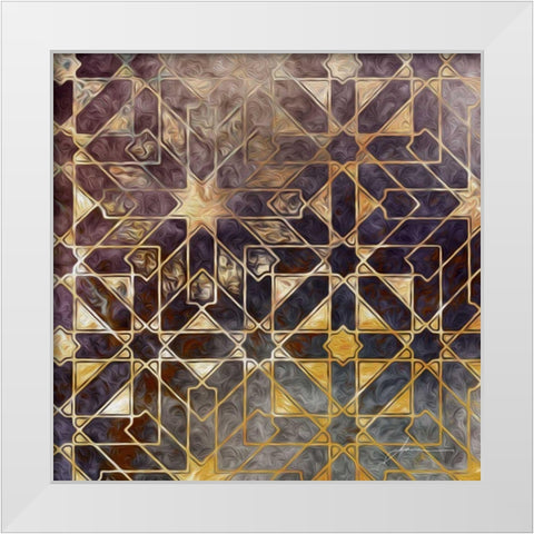 Mystic Tiles I White Modern Wood Framed Art Print by Burghardt, James