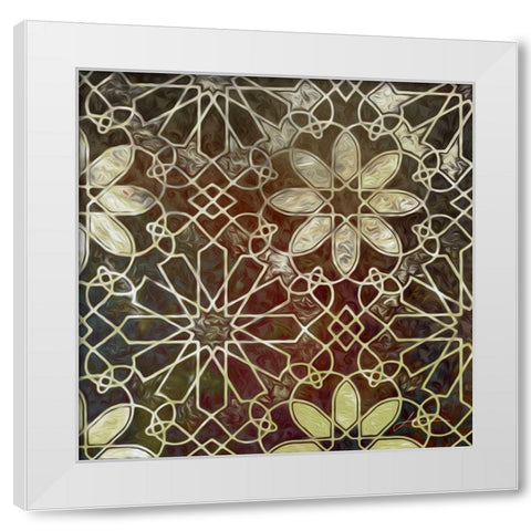 Mystic Tiles II White Modern Wood Framed Art Print by Burghardt, James