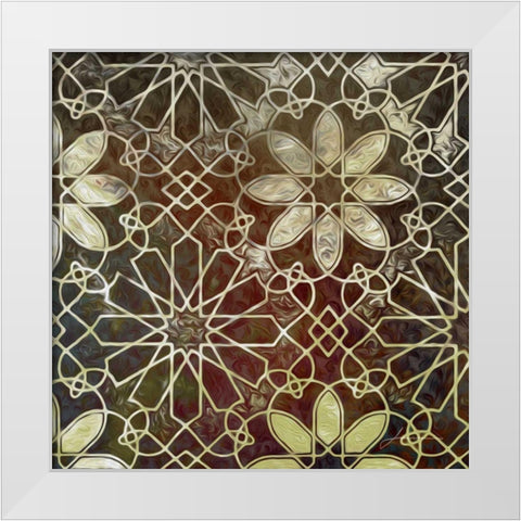Mystic Tiles II White Modern Wood Framed Art Print by Burghardt, James