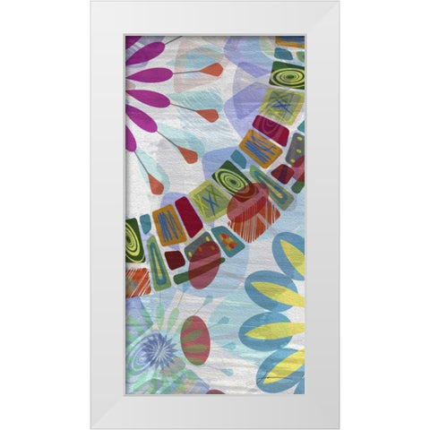 Midway Panels I White Modern Wood Framed Art Print by Burghardt, James