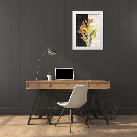 Centerpiece I White Modern Wood Framed Art Print by Burghardt, James
