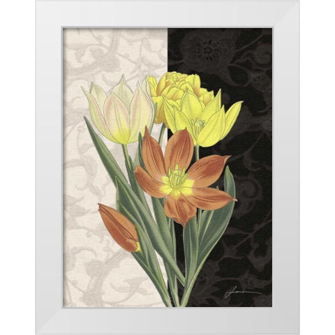 Centerpiece II White Modern Wood Framed Art Print by Burghardt, James