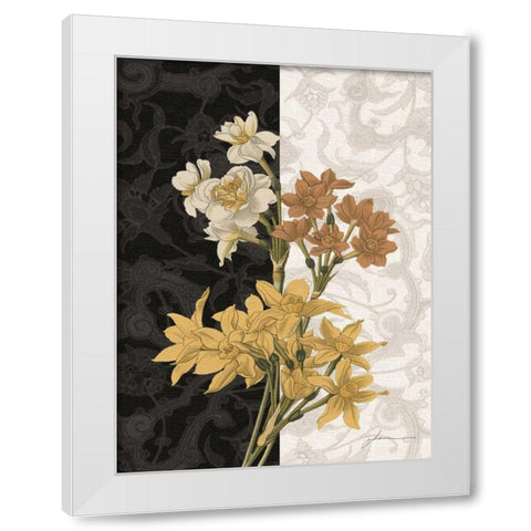 Centerpiece III White Modern Wood Framed Art Print by Burghardt, James