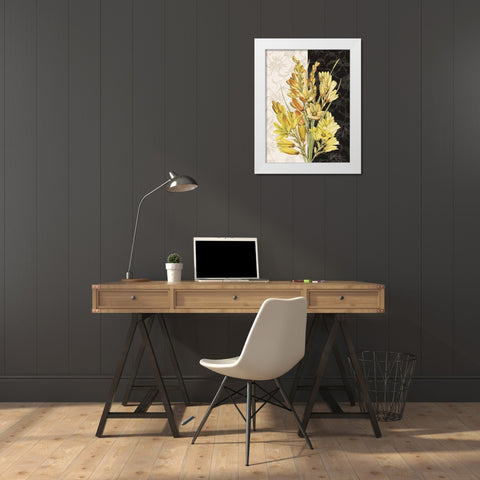 Centerpiece IV White Modern Wood Framed Art Print by Burghardt, James