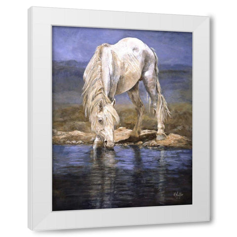 Rhapsody in Blue White Modern Wood Framed Art Print by Winkler, Kathy