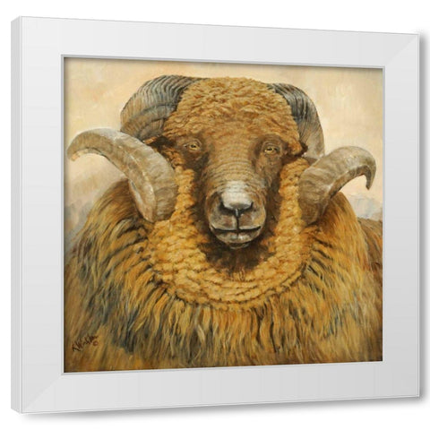 Pharaoh White Modern Wood Framed Art Print by Winkler, Kathy