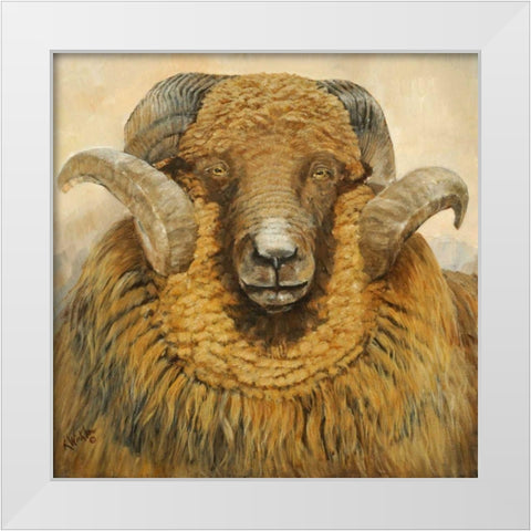 Pharaoh White Modern Wood Framed Art Print by Winkler, Kathy