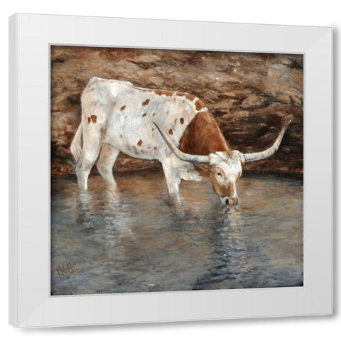 All by Myself White Modern Wood Framed Art Print by Winkler, Kathy