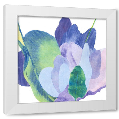 False Indigo II White Modern Wood Framed Art Print by Roth, Carolyn