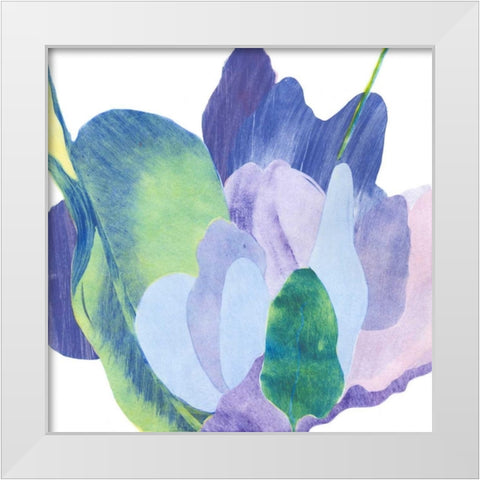 False Indigo II White Modern Wood Framed Art Print by Roth, Carolyn