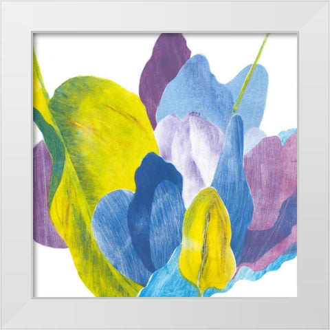 False Indigo III White Modern Wood Framed Art Print by Roth, Carolyn