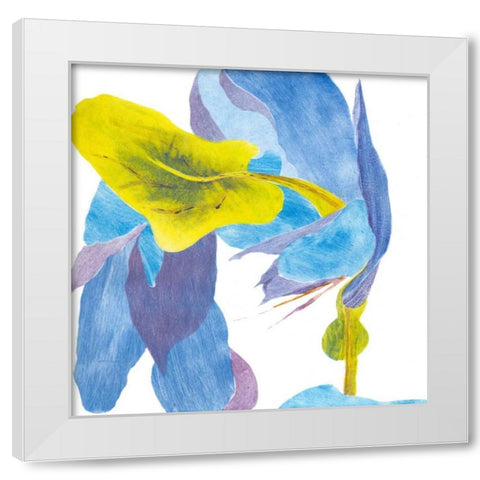 Surprise Indigo III White Modern Wood Framed Art Print by Roth, Carolyn
