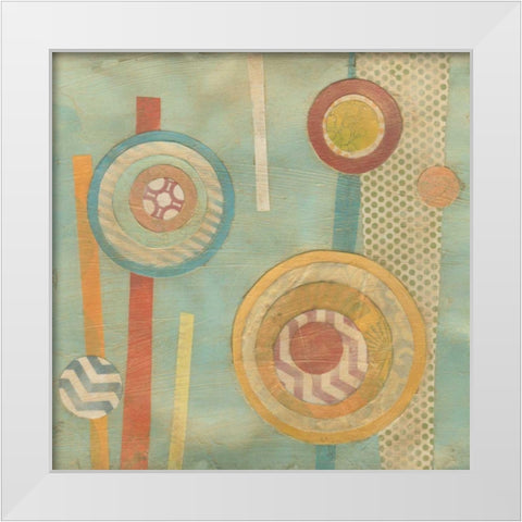 Bits and Pieces I White Modern Wood Framed Art Print by Vess, June Erica