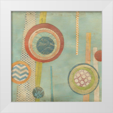 Bits and Pieces II White Modern Wood Framed Art Print by Vess, June Erica