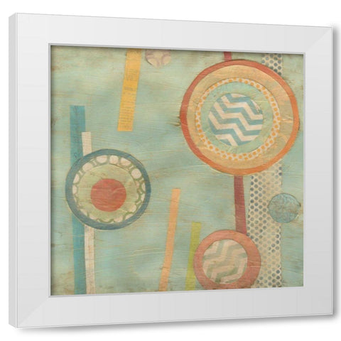 Bits and Pieces III White Modern Wood Framed Art Print by Vess, June Erica