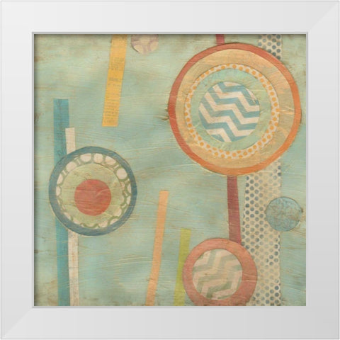 Bits and Pieces III White Modern Wood Framed Art Print by Vess, June Erica