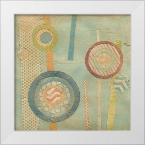 Bits and Pieces IV White Modern Wood Framed Art Print by Vess, June Erica