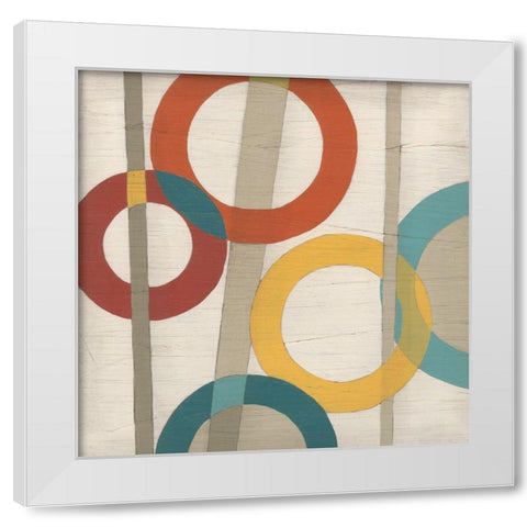 Circular Logic I White Modern Wood Framed Art Print by Vess, June Erica