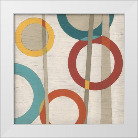 Circular Logic IV White Modern Wood Framed Art Print by Vess, June Erica