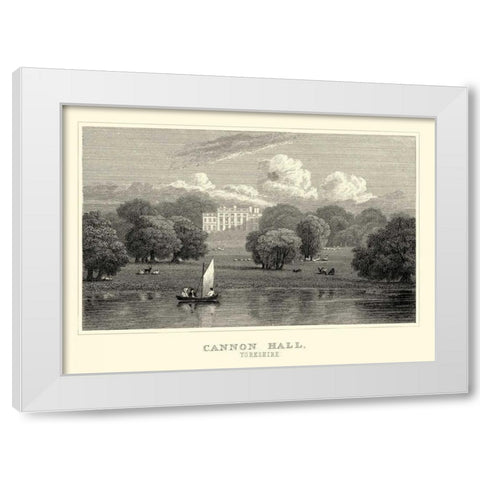 Cannon Hall White Modern Wood Framed Art Print by Neale, J.P.
