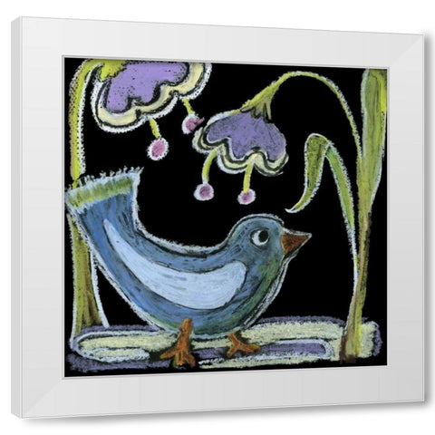 Flower Song I White Modern Wood Framed Art Print by Choate, Lisa