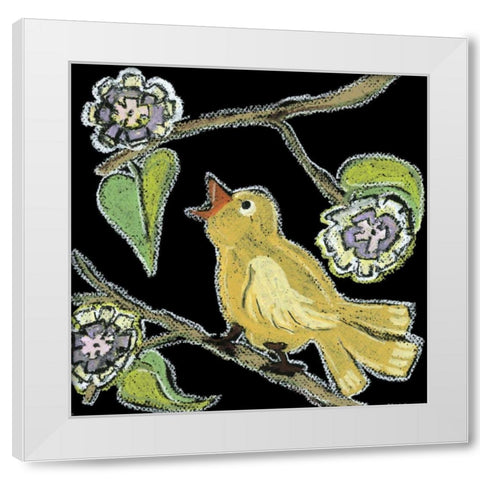 Flower Song II White Modern Wood Framed Art Print by Choate, Lisa