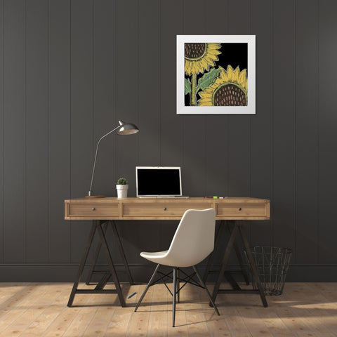 Flower Song III White Modern Wood Framed Art Print by Choate, Lisa