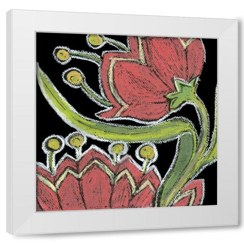 Flower Song IV White Modern Wood Framed Art Print by Choate, Lisa
