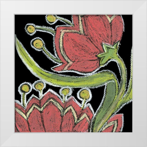 Flower Song IV White Modern Wood Framed Art Print by Choate, Lisa
