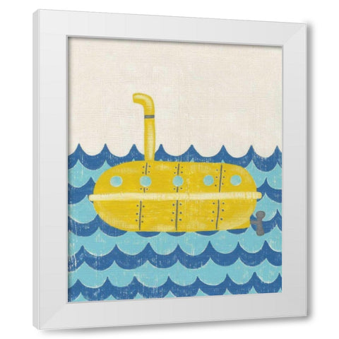 Trumans Voyage IV White Modern Wood Framed Art Print by Zarris, Chariklia