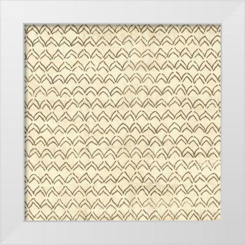 Ethnic Motif VII White Modern Wood Framed Art Print by Vision Studio
