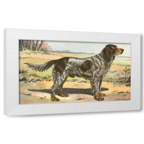 Mans Best Friend II White Modern Wood Framed Art Print by Unknown