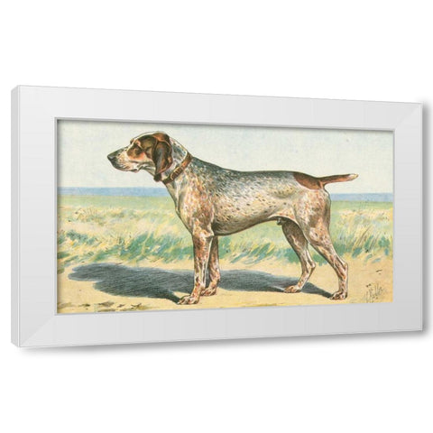 Mans Best Friend III White Modern Wood Framed Art Print by Unknown