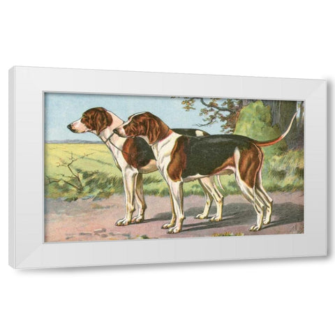 Mans Best Friend VII White Modern Wood Framed Art Print by Unknown