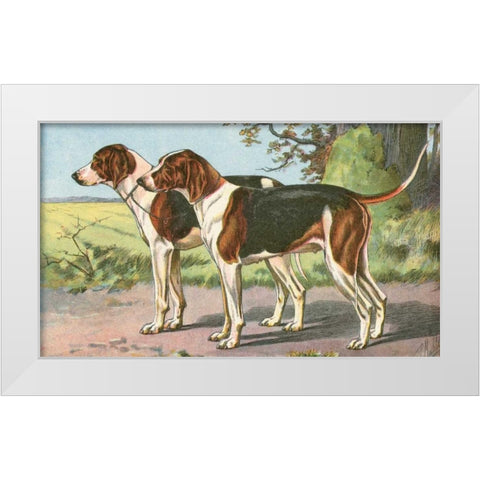 Mans Best Friend VII White Modern Wood Framed Art Print by Unknown