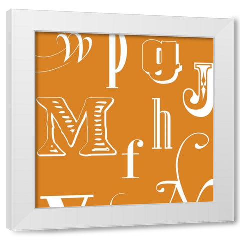 Fun With Letters II White Modern Wood Framed Art Print by Vision Studio