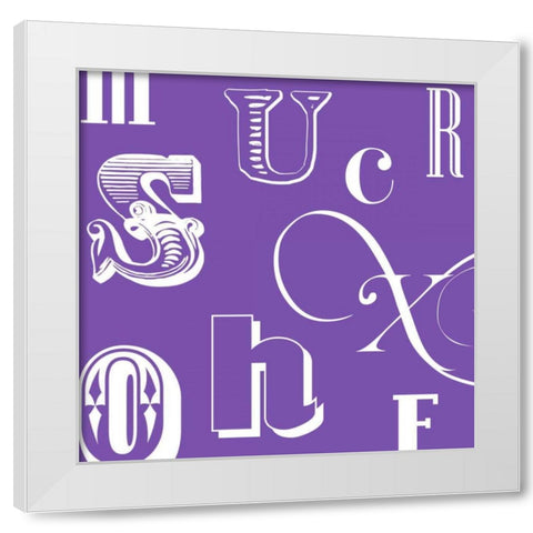 Fun With Letters III White Modern Wood Framed Art Print by Vision Studio