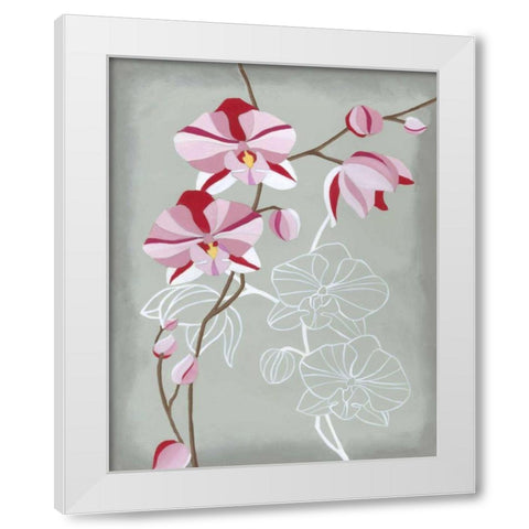 Floral Echo I White Modern Wood Framed Art Print by Lam, Vanna