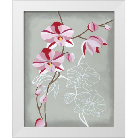 Floral Echo I White Modern Wood Framed Art Print by Lam, Vanna