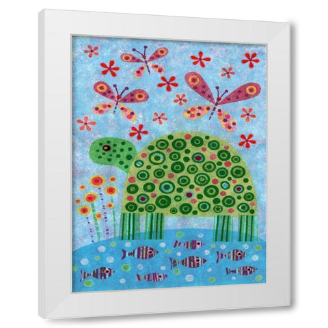 Turtle Pond White Modern Wood Framed Art Print by Conway, Kim