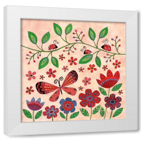 Garden Day White Modern Wood Framed Art Print by Conway, Kim