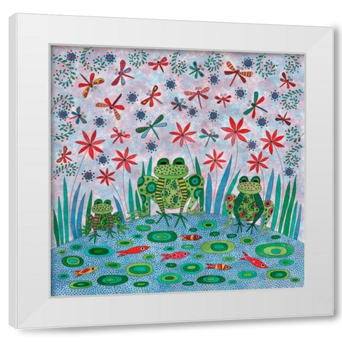 Frog Pond White Modern Wood Framed Art Print by Conway, Kim