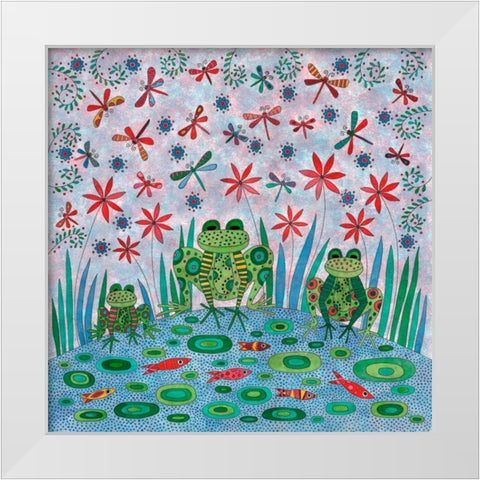 Frog Pond White Modern Wood Framed Art Print by Conway, Kim
