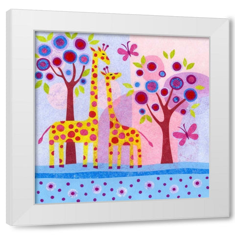 Tree tops White Modern Wood Framed Art Print by Conway, Kim