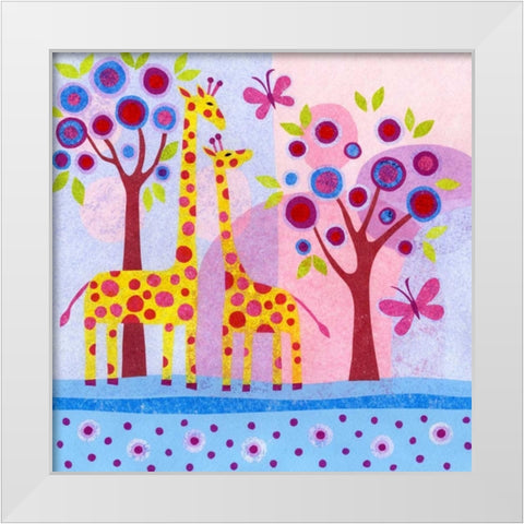 Tree tops White Modern Wood Framed Art Print by Conway, Kim