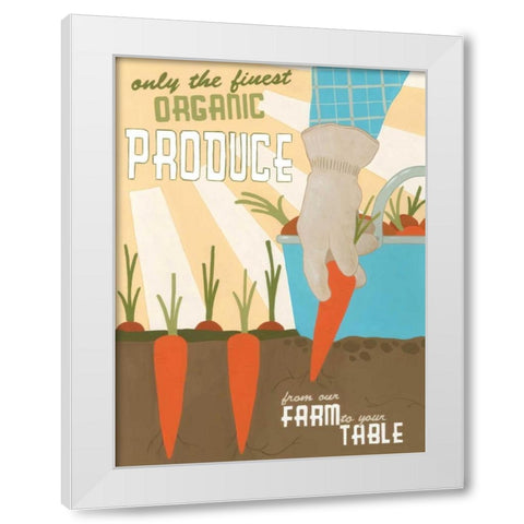 Organic Produce White Modern Wood Framed Art Print by Vess, June Erica