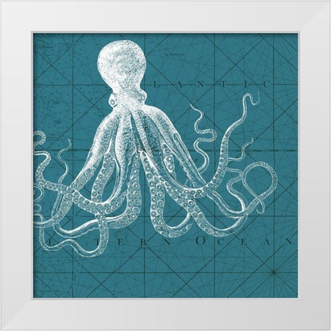 Coastal Menagerie VII White Modern Wood Framed Art Print by Vision Studio