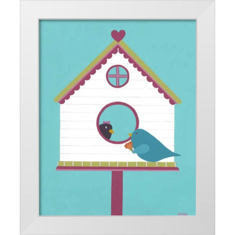 Home Tweet Home I White Modern Wood Framed Art Print by Vess, June Erica