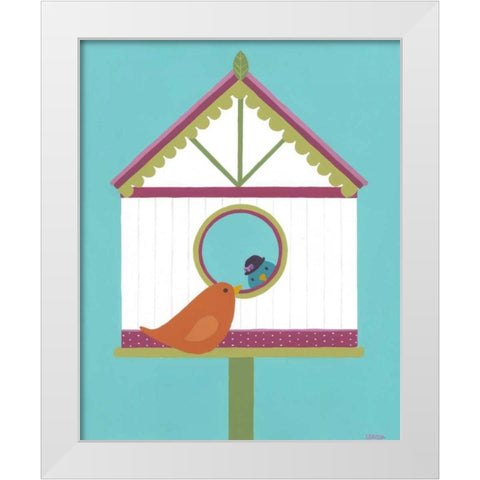 Home Tweet Home II White Modern Wood Framed Art Print by Vess, June Erica